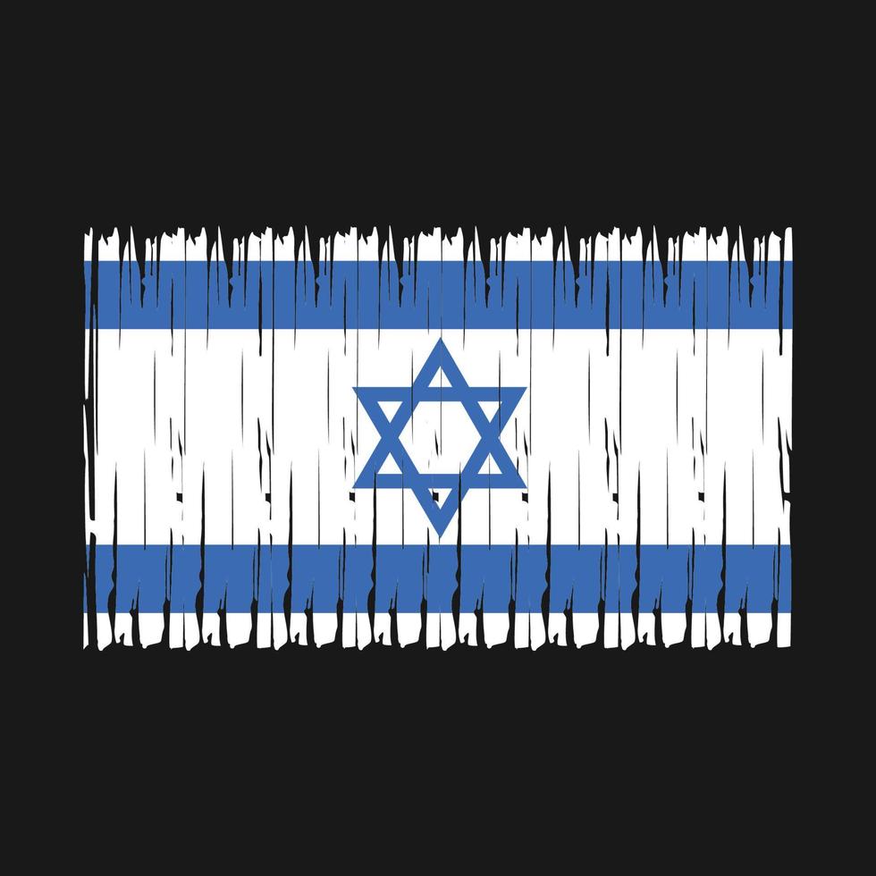 israel flagga borste vektor