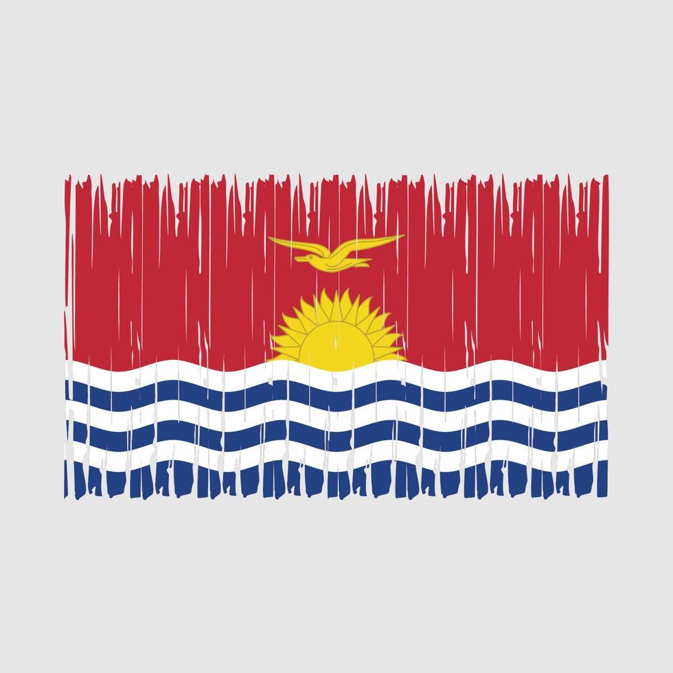 Kiribati-Flagge-Pinsel vektor