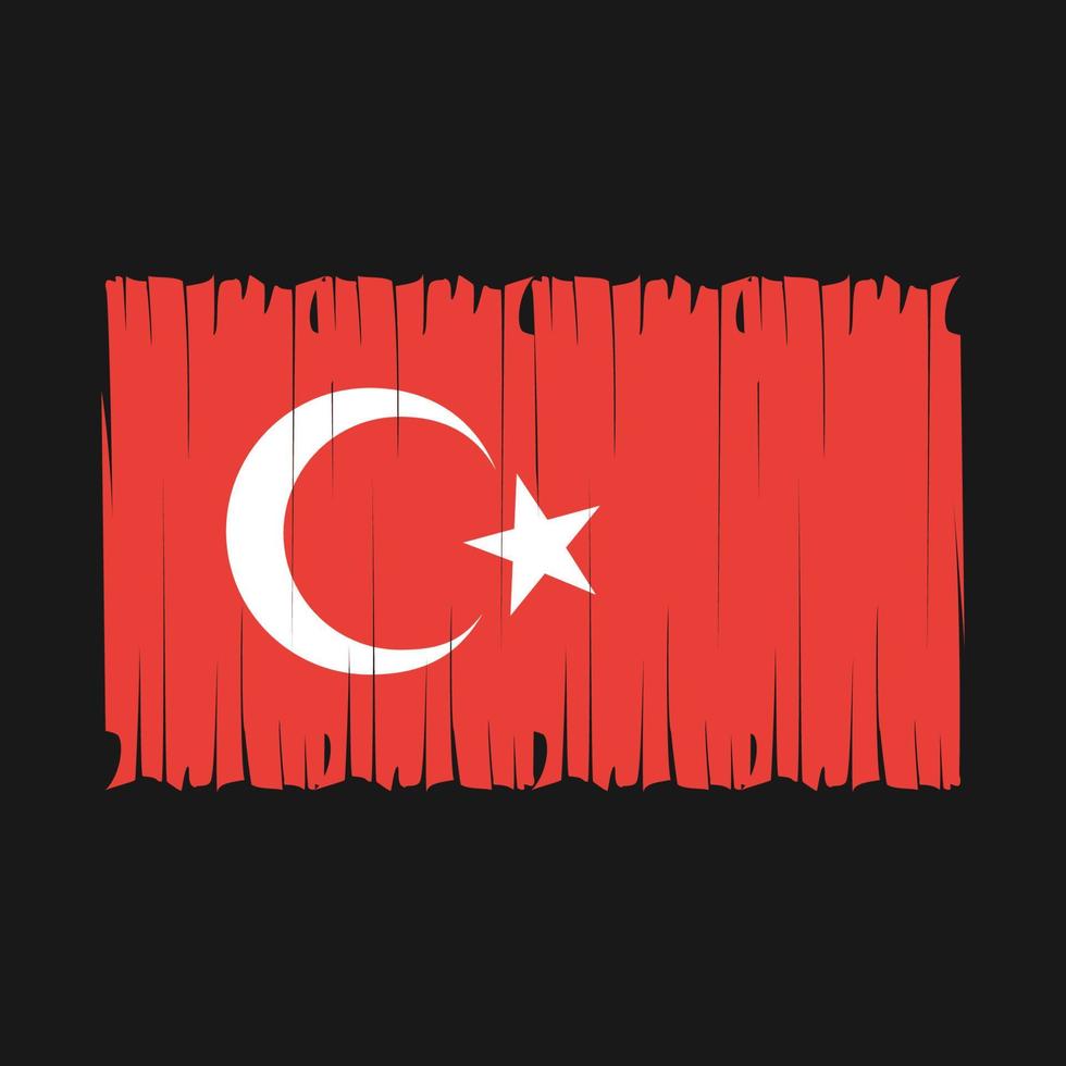 türkei flag pinsel vektor illustration