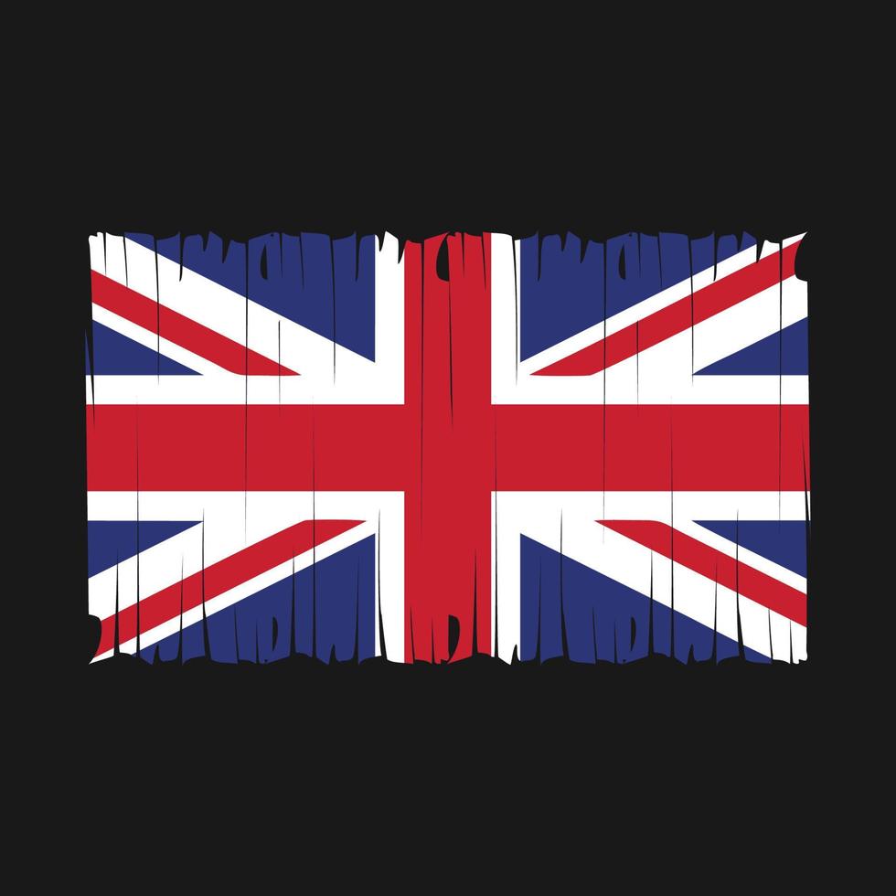 uk flag pinsel vektor illustration