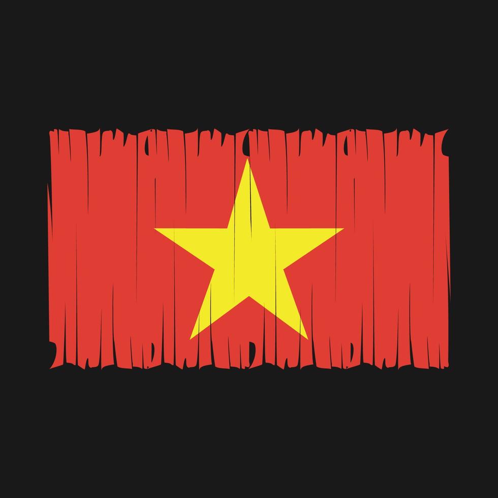 vietnam flagga borsta vektor illustration