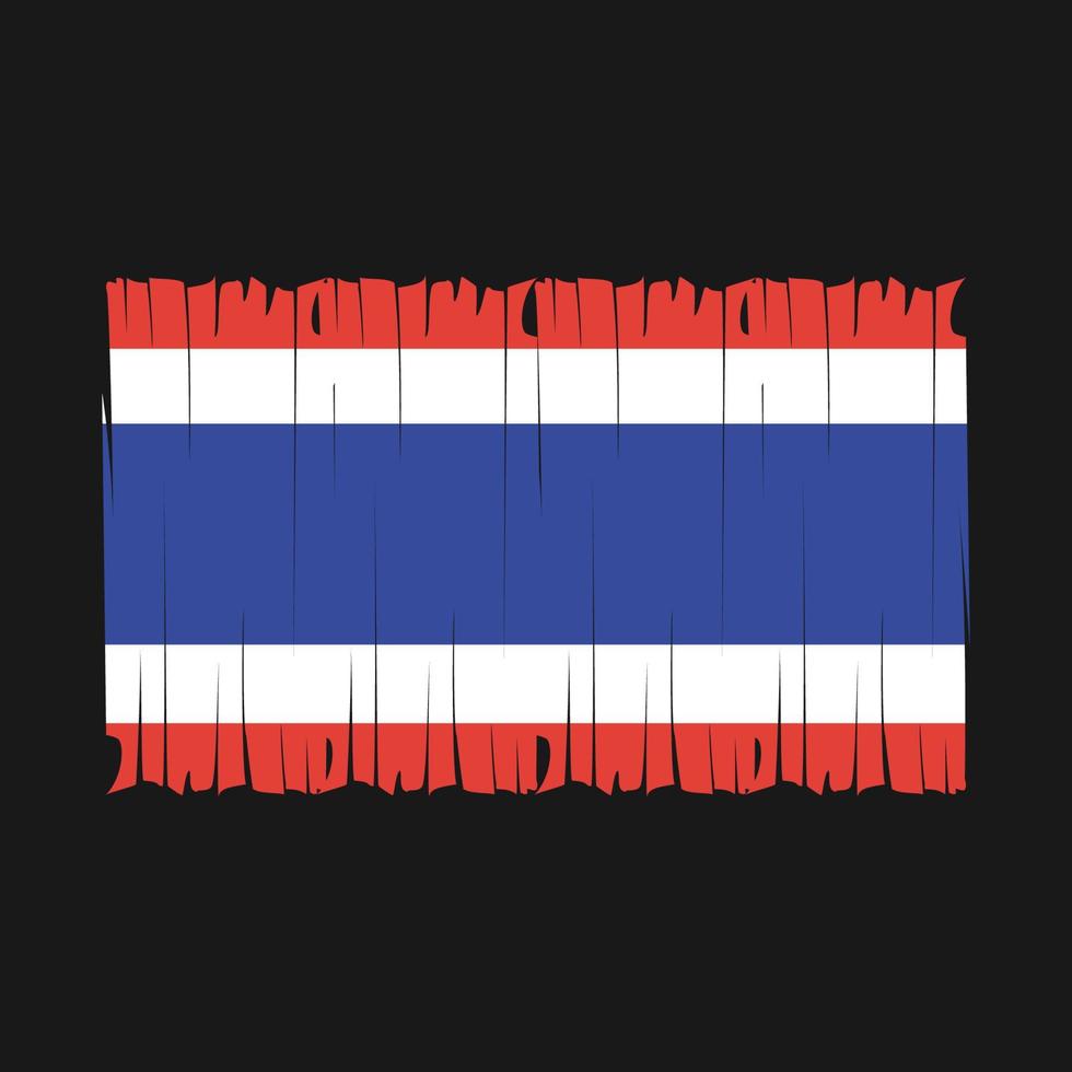 thailand flagga borsta vektor illustration