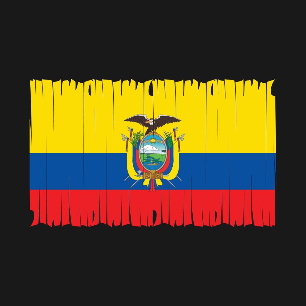 ecuador flagga borsta vektor illustration