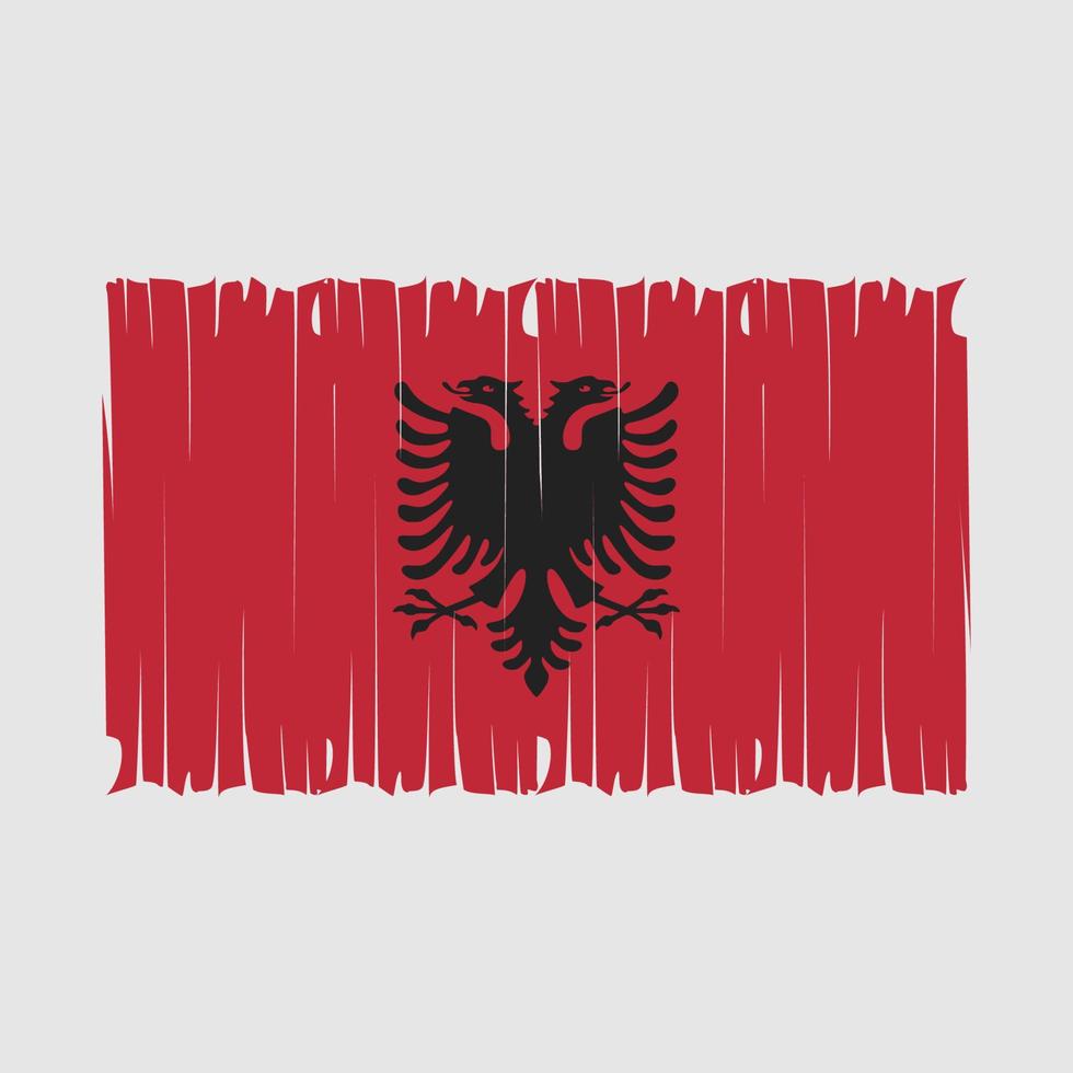 albania flagga borsta vektor illustration