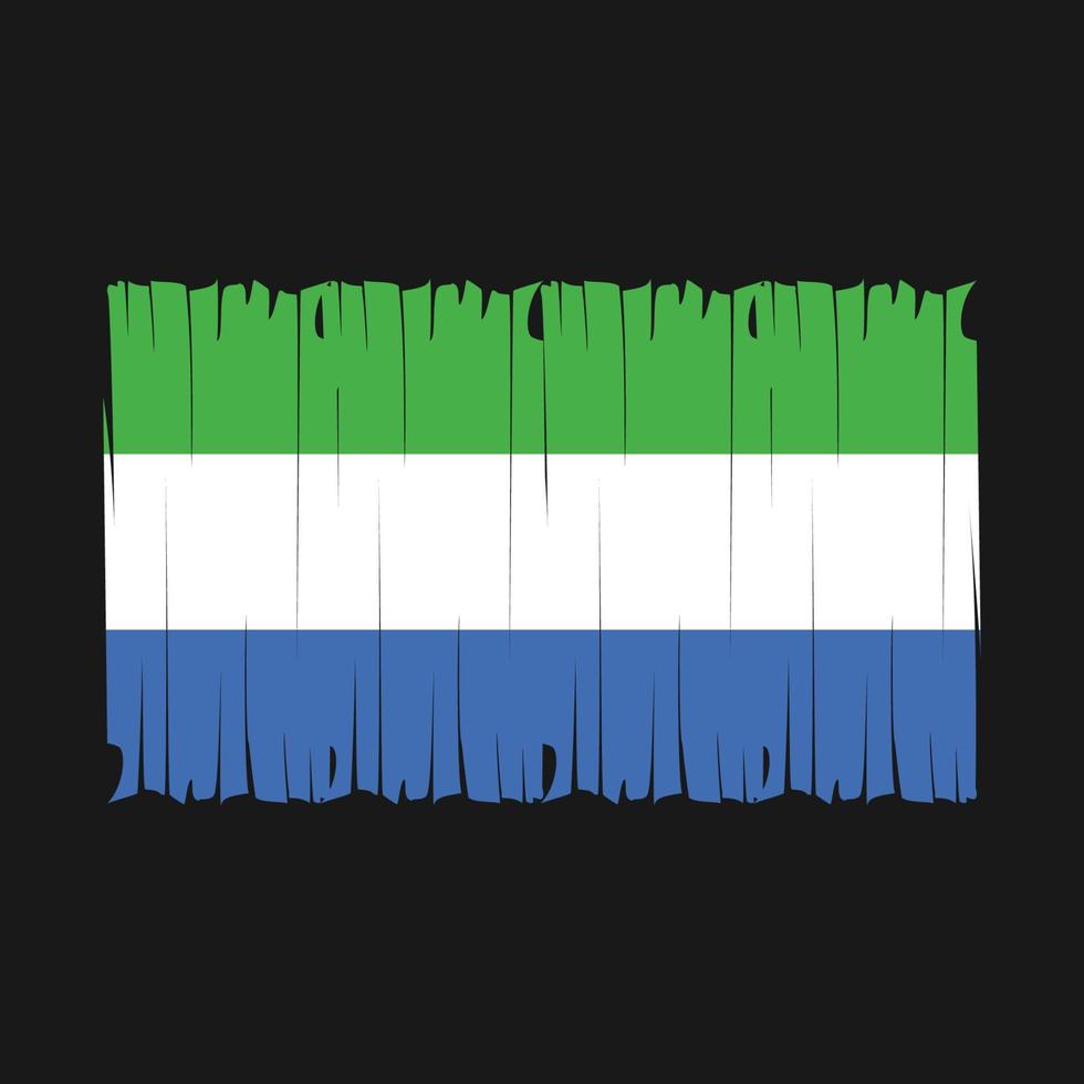 sierra leone flag pinsel vektor illustration