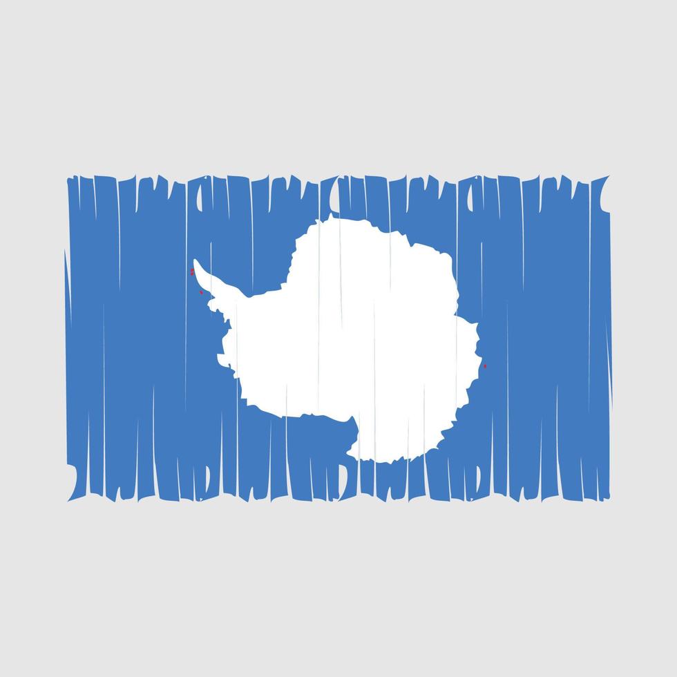 antarctica flagga borsta vektor illustration