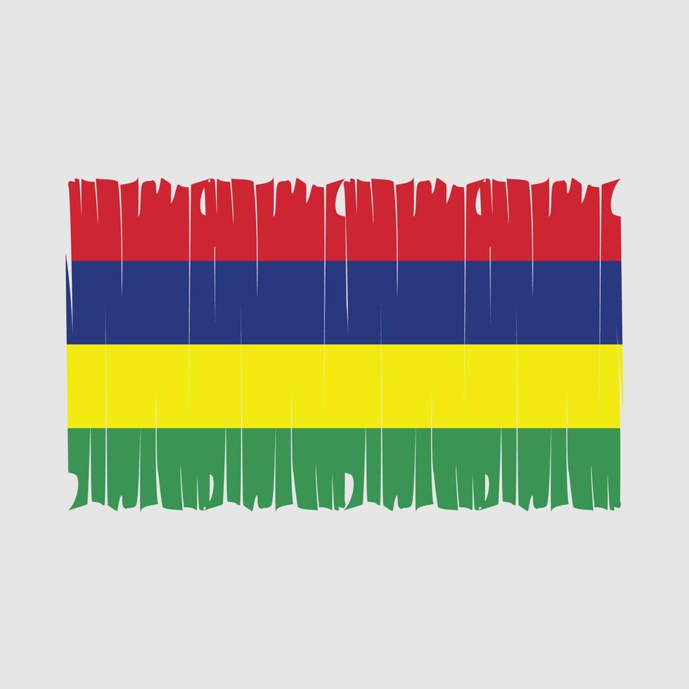 mauritius-flaggenpinsel-vektorillustration vektor