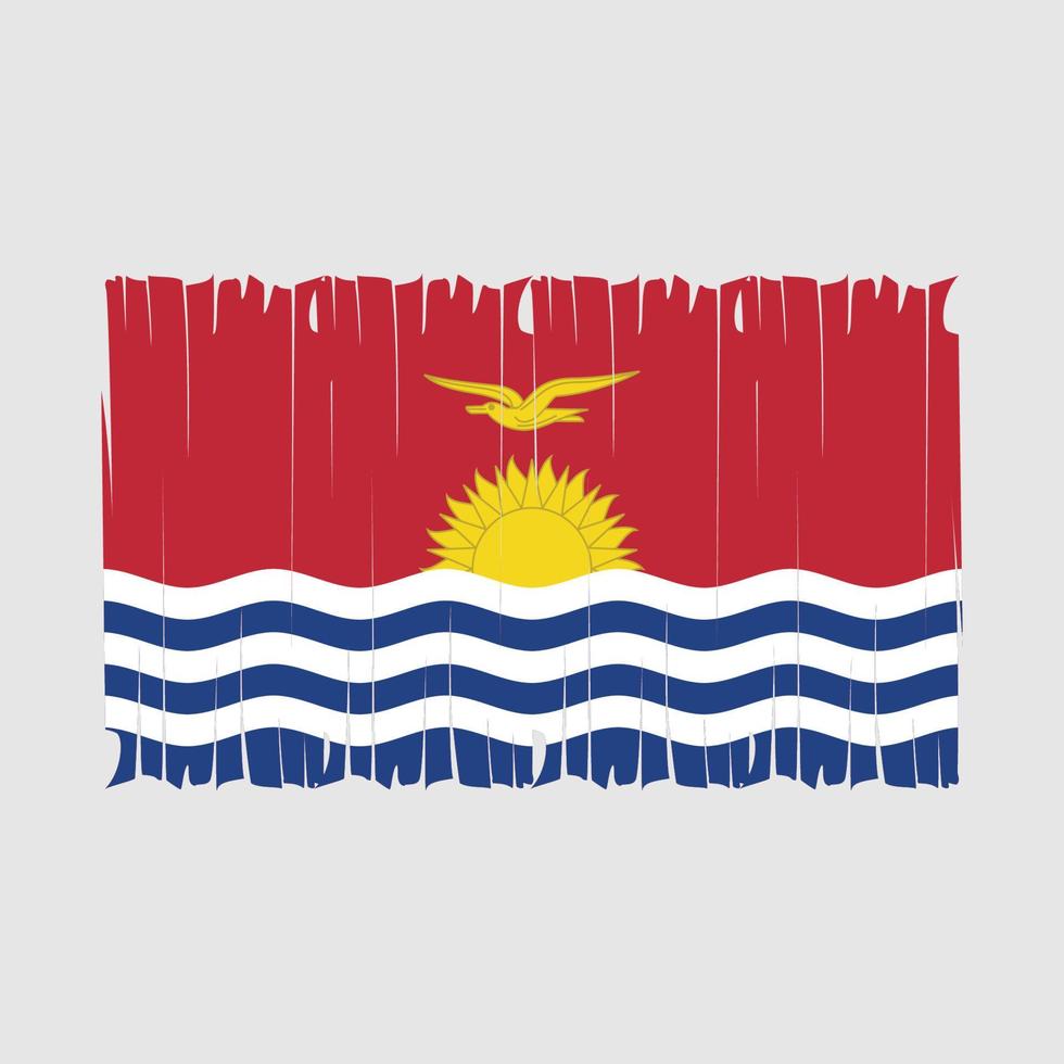 kiribati flag pinsel vektor illustration