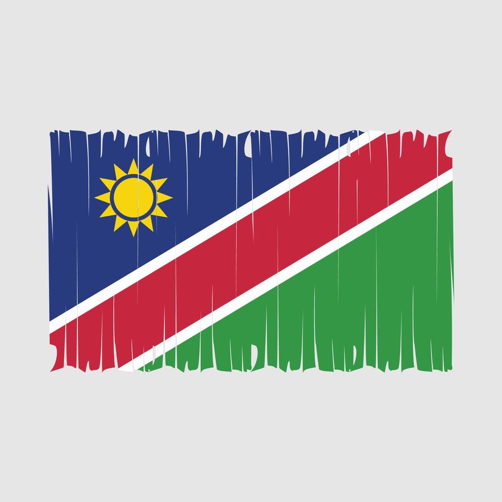 namibia flagga borsta vektor illustration