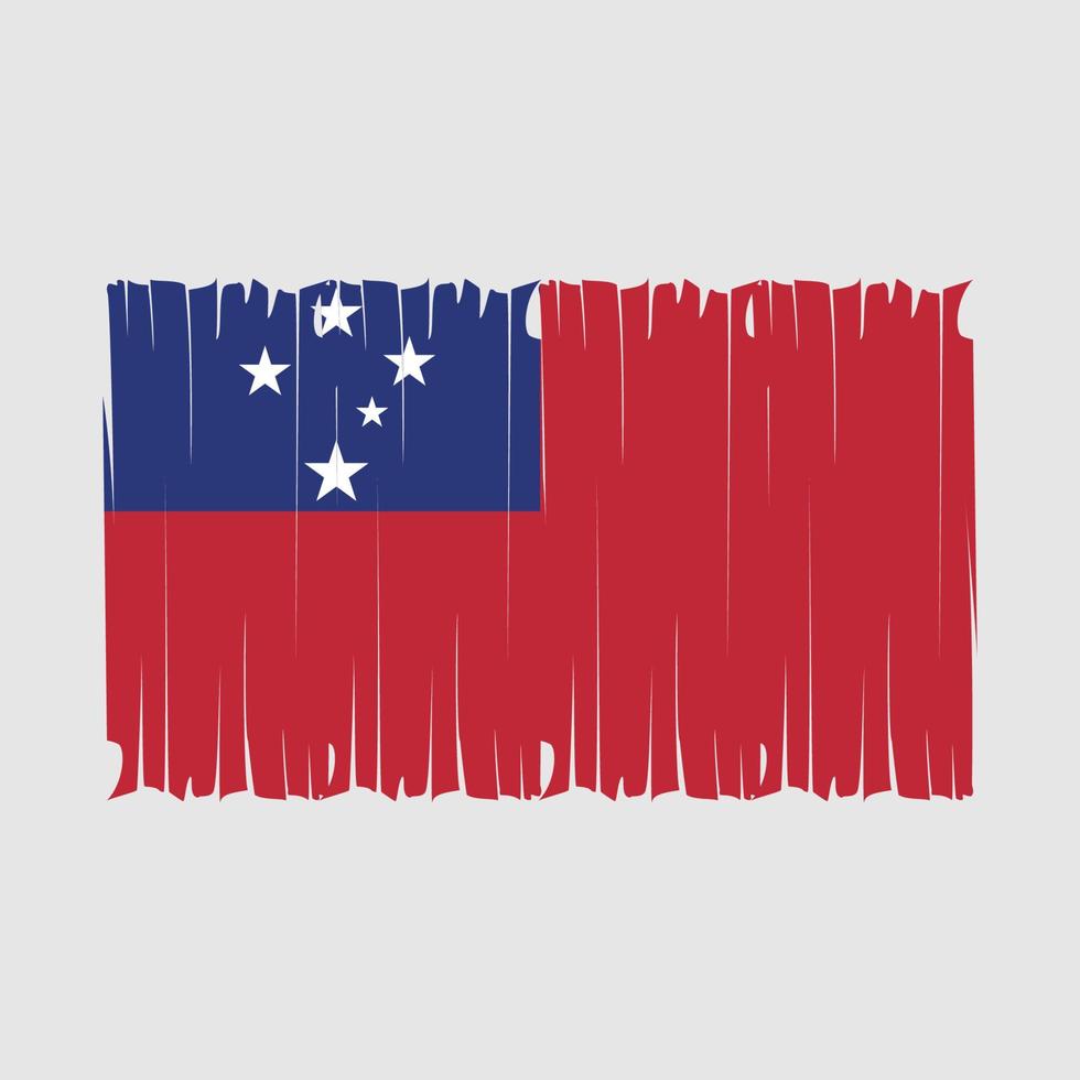 Samoa-Flaggenpinsel-Vektorillustration vektor
