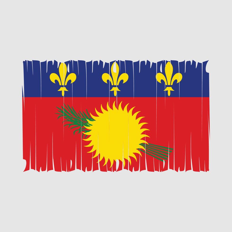 guadeloupe flagga borsta vektor illustration