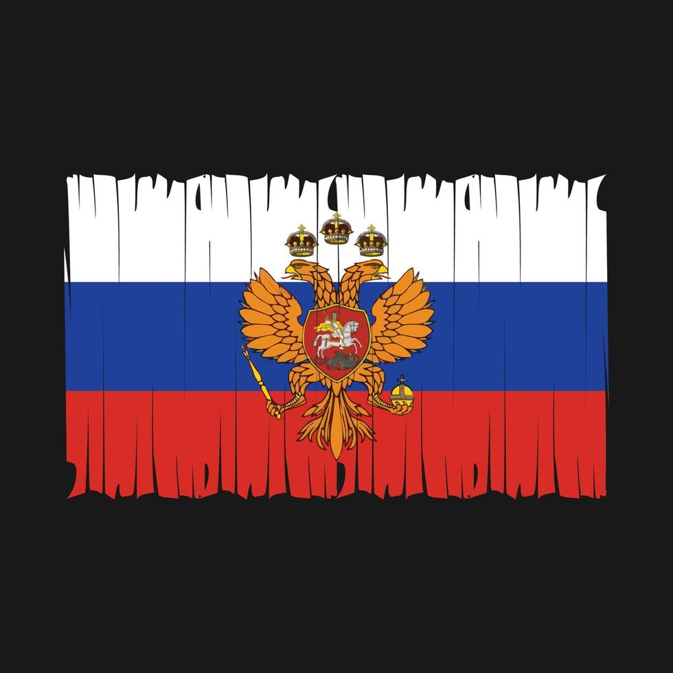 russland flag pinsel vektor illustration