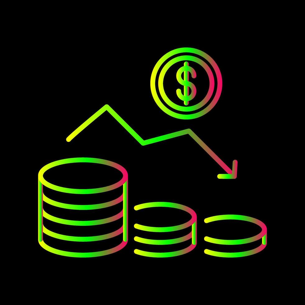 pengar förlust vektor ikon