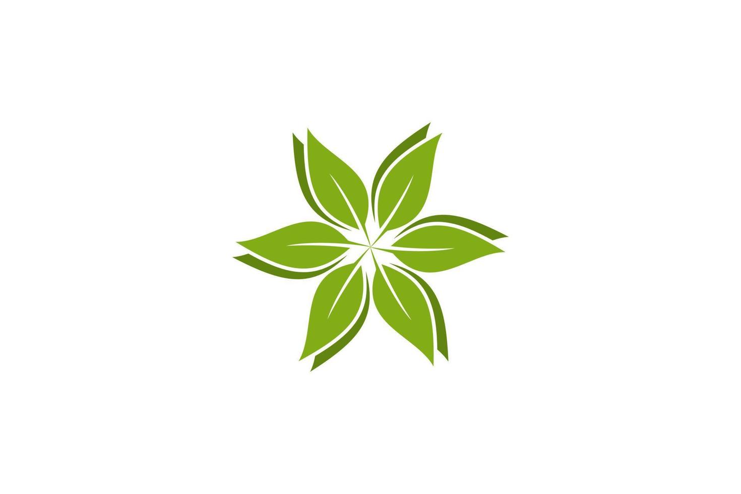 grön träd blad organisk vektor logotyp