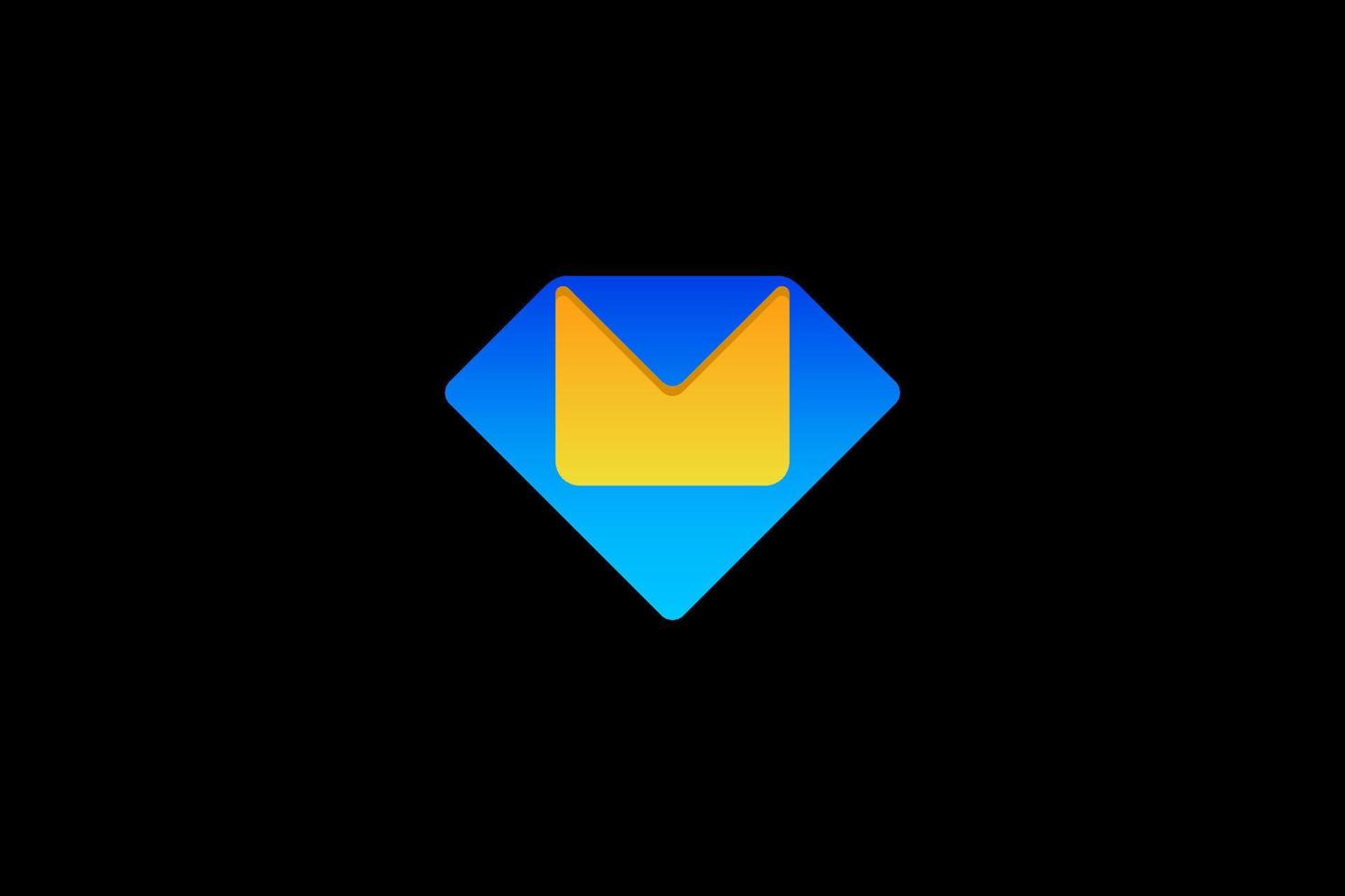 blå gul diamant marknadsföra börja logotyp vektor
