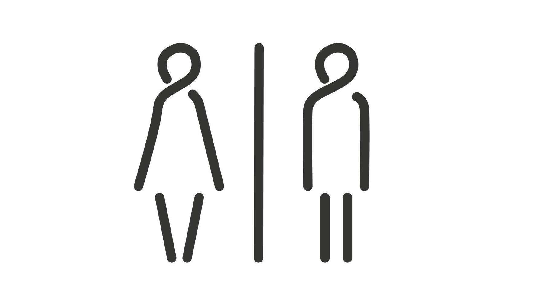 eben Toilette Zeichen Vektor Symbol