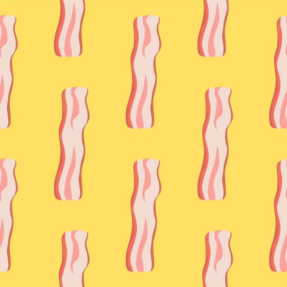 bacon sömlös mönster. fläsk sömlös vektor illustration