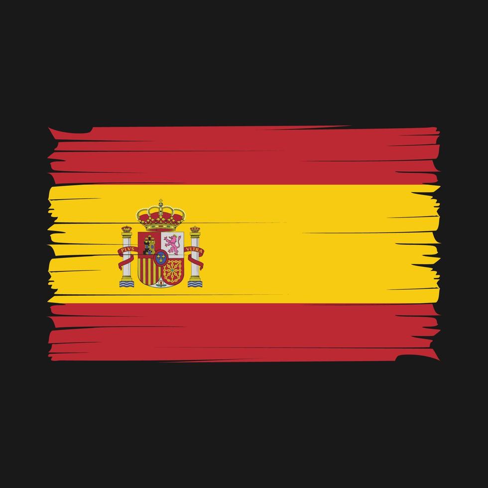 Spanien flagga borsta vektor