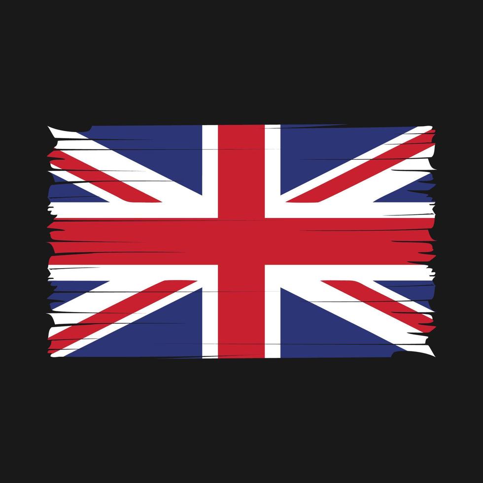 Storbritannien flagga borsta vektor