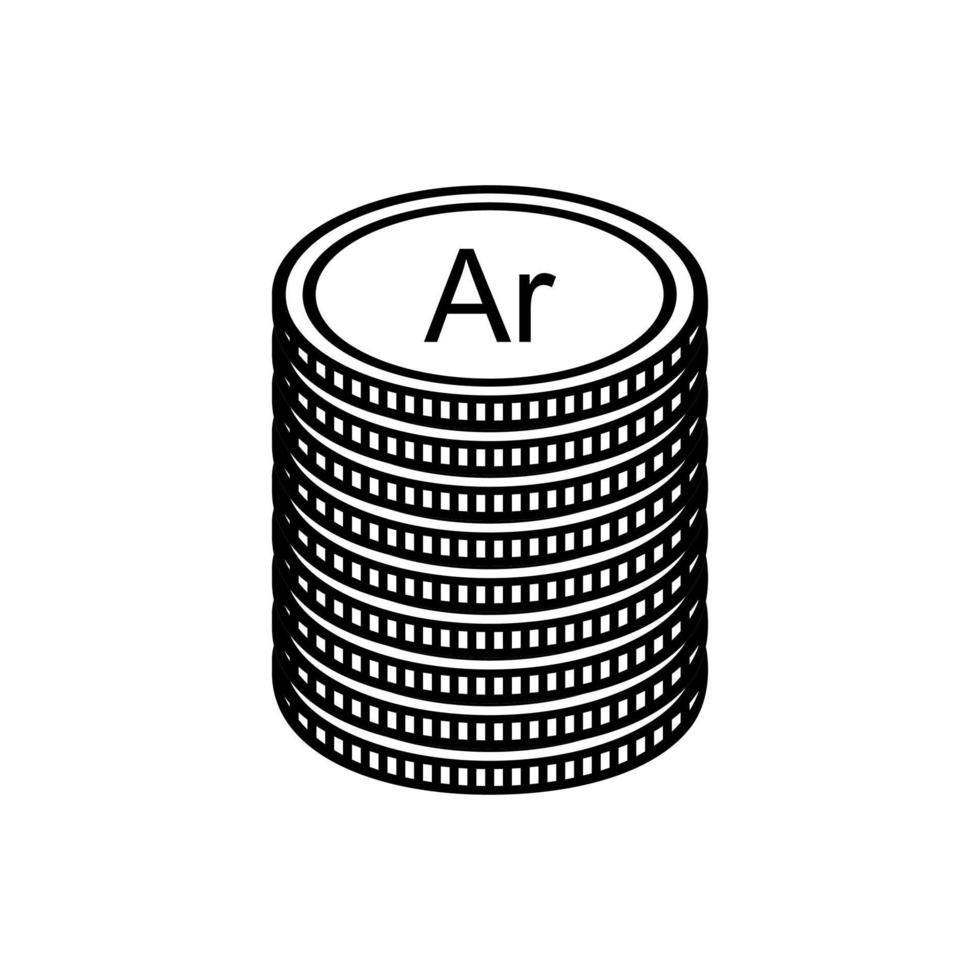 Madagaskar Währung Symbol, madagassisch Arier Symbol, mga unterzeichnen. Vektor Illustration