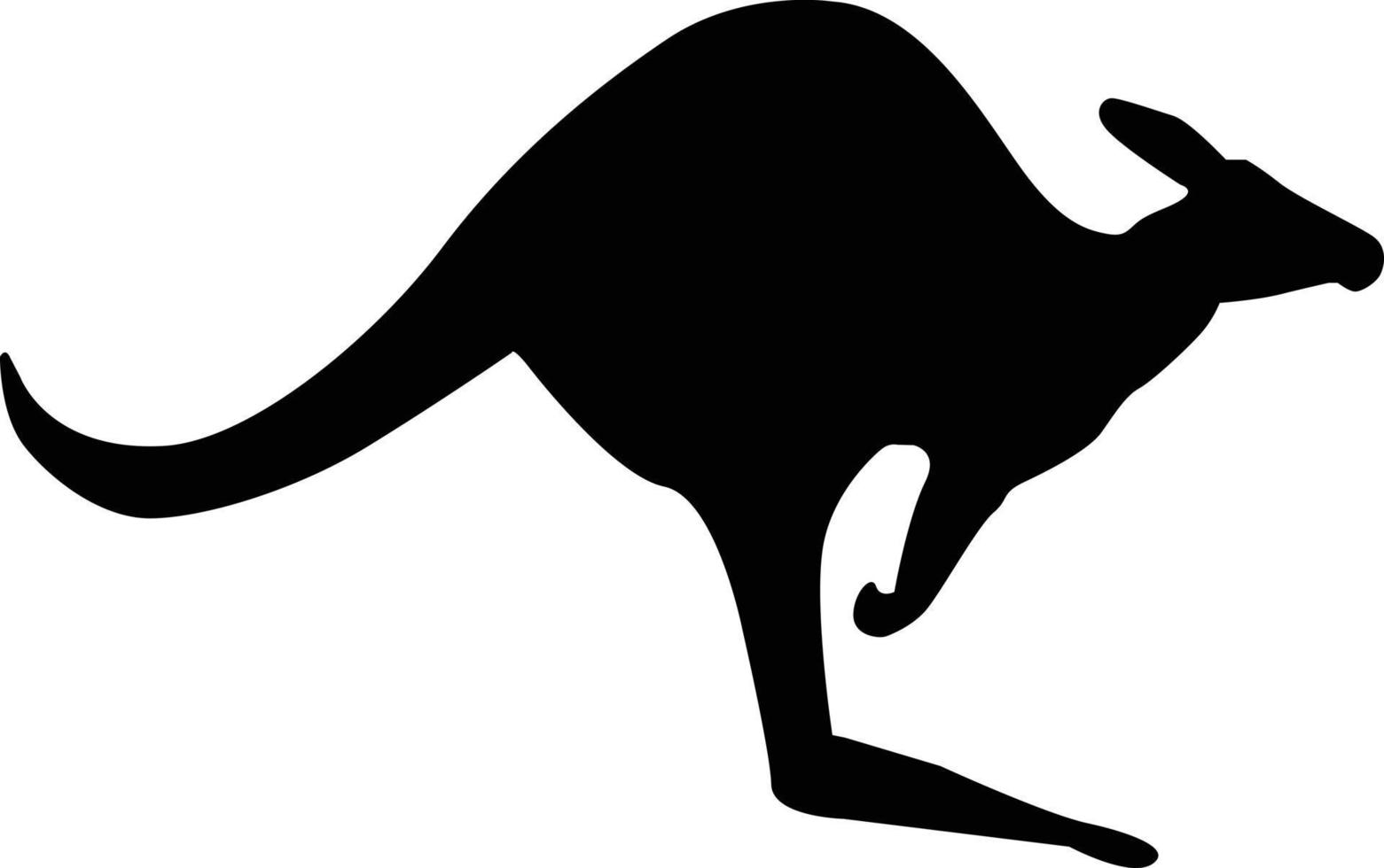 Känguru Symbol auf Weiß Hintergrund. Symbol von Australien. eben Stil. vektor