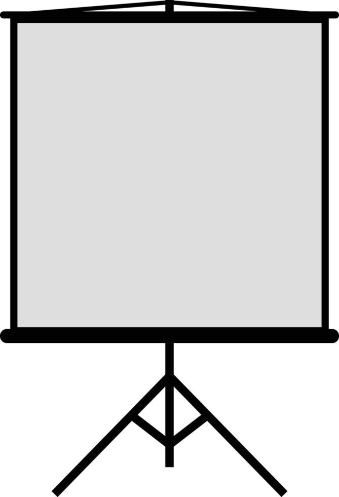 Beamer Bildschirm Symbol auf Weiß Hintergrund. Bildschirm zum Präsentation unterzeichnen. Schule Whiteboard Symbol. eben Stil. vektor