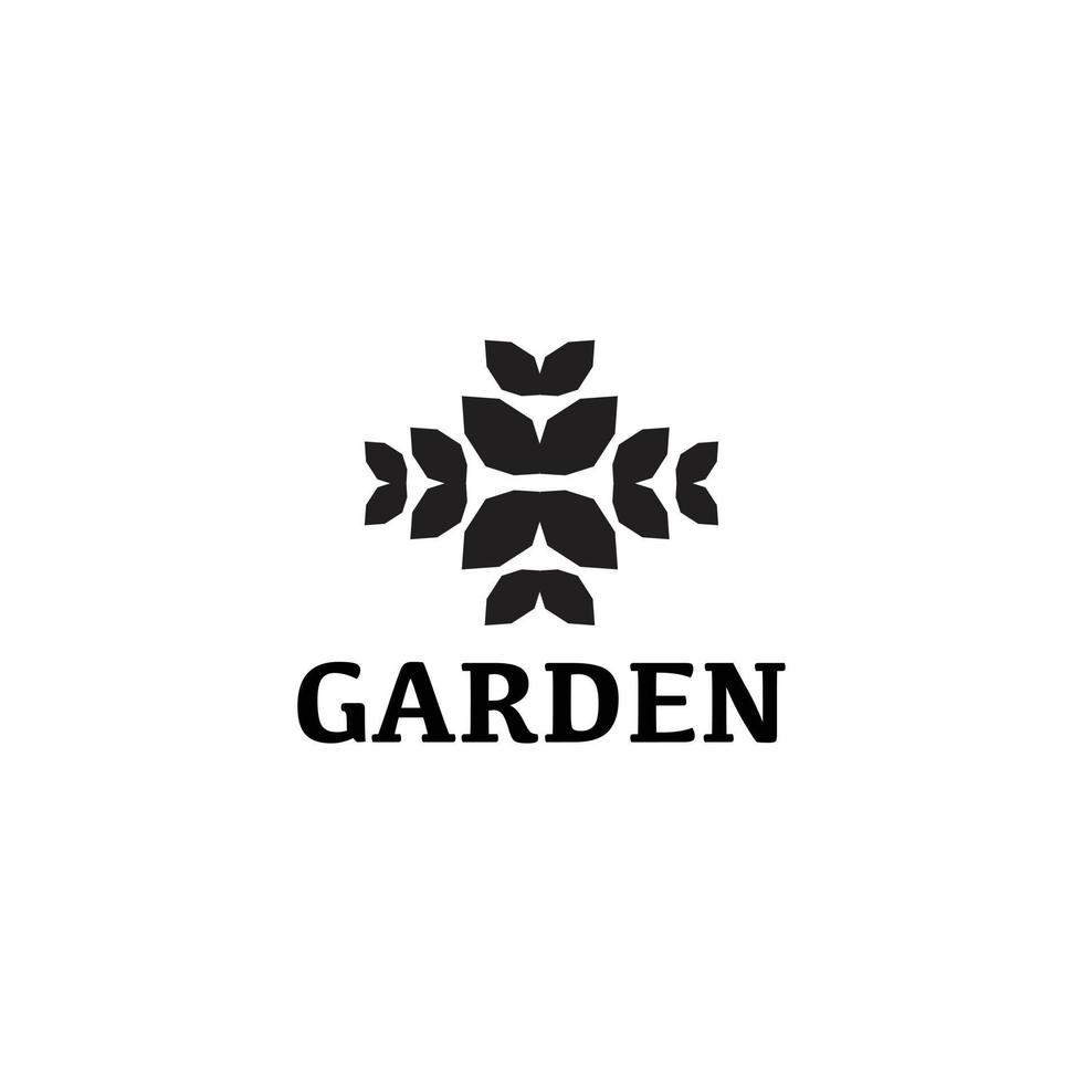 trädgård logotyp årgångar vektor