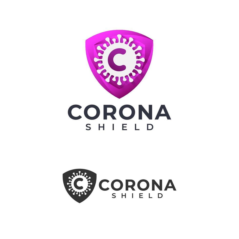 corona sköld logotyp vektor