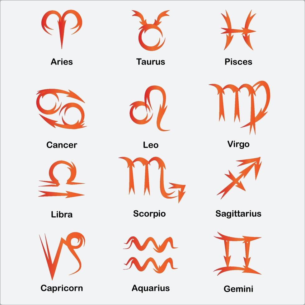 zodiak och astrologiska symboler vektor