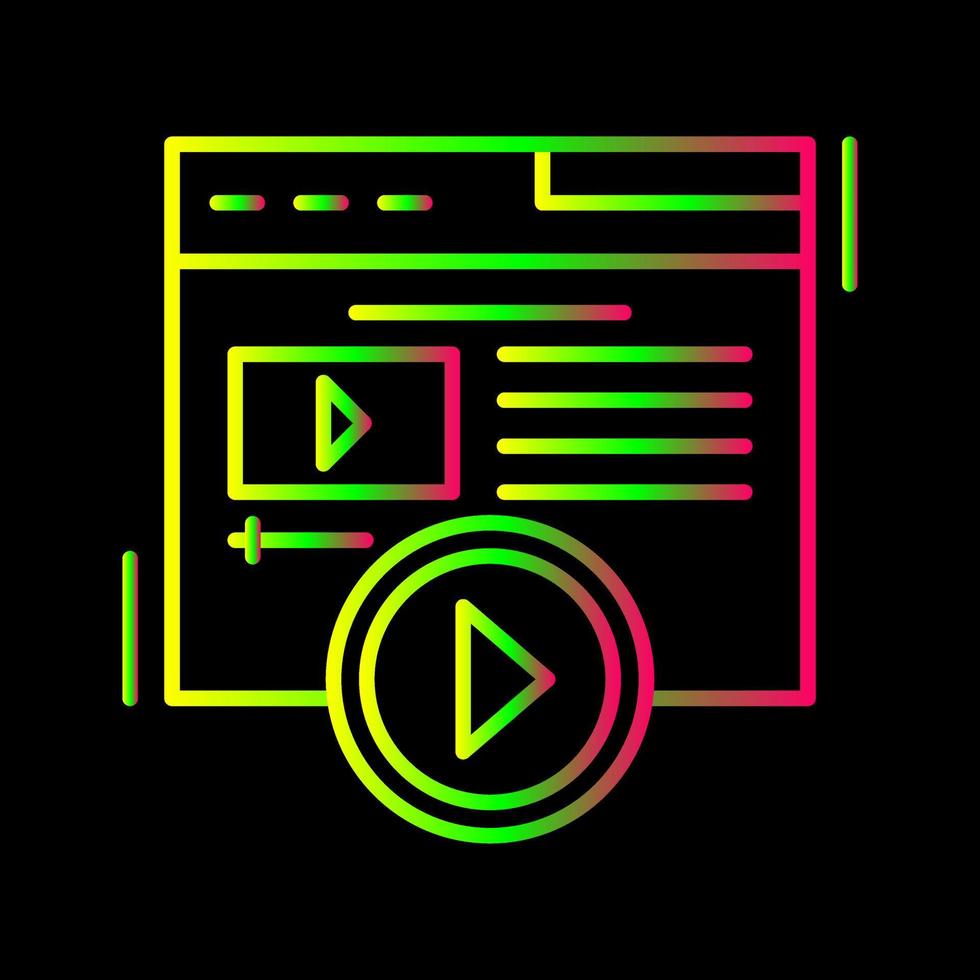 Vektorsymbol für Videoinhalte vektor