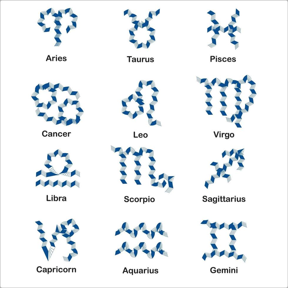 Tierkreis- und astrologische Symbole vektor