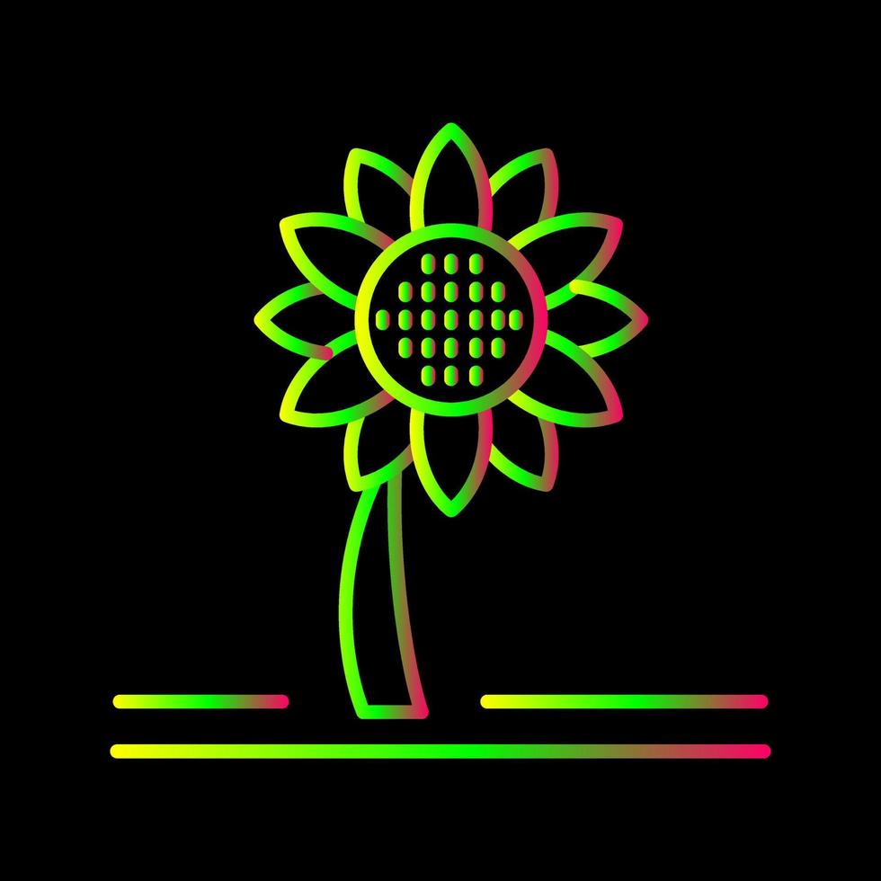 Symbol für Sonnenblumenvektor vektor