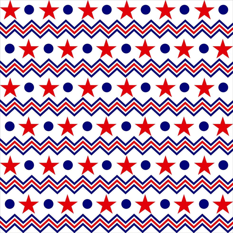 ohne Titel nahtlos Muster zum USA National Urlaub, patriotisch Rot, Weiß und Blau geometrisch nahtlos Muster vektor