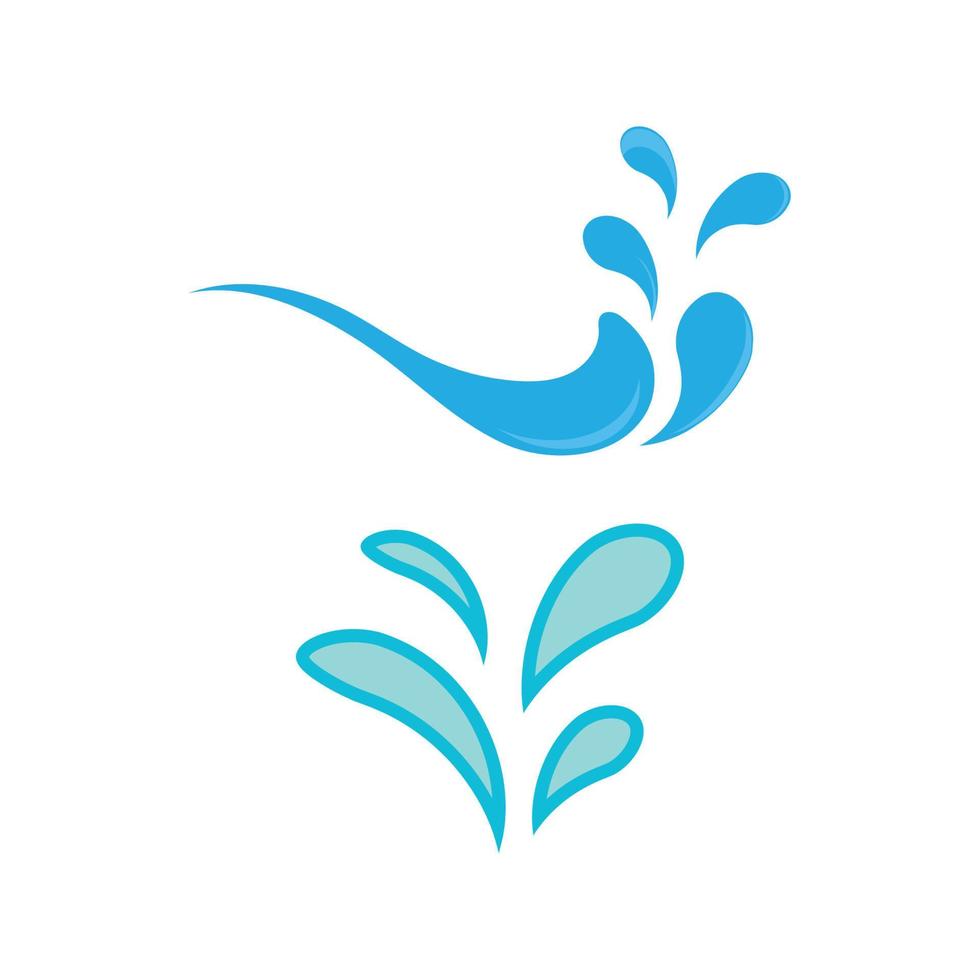 vatten Vinka logotyp vektor och symbol mall