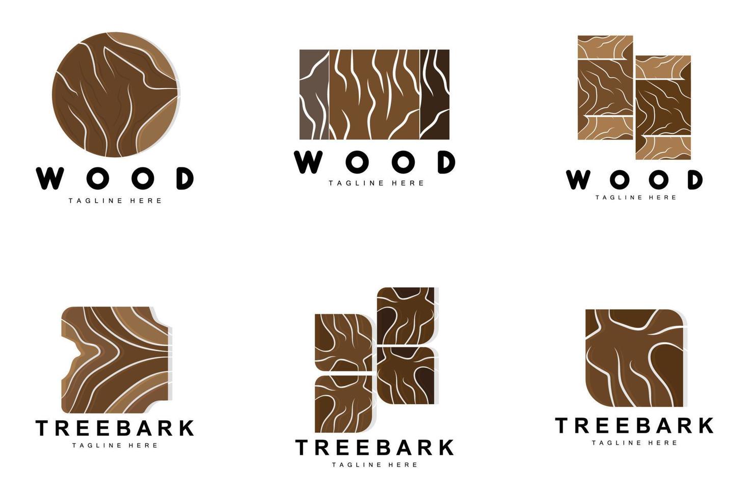 trä lager logotyp träd bark strukturera design skog mall vektor