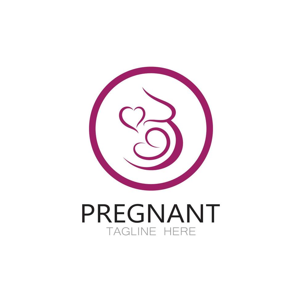 schwanger Frau Logo Design Illustration Symbol Vorlage Vektor , abstrakt minimalistisch einfach, zum Geburt, Mutterschaft Klinik, schwanger Mode, schwanger Fotos mit modern Konzepte