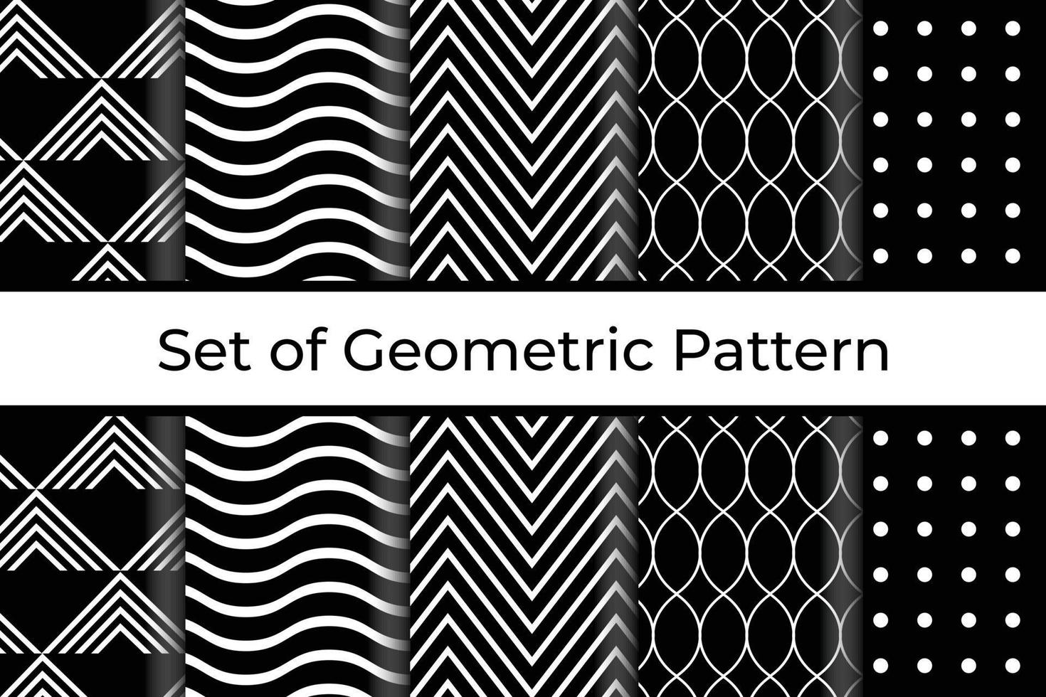 einstellen von 5 geometrisch einfach Muster Design. vektor