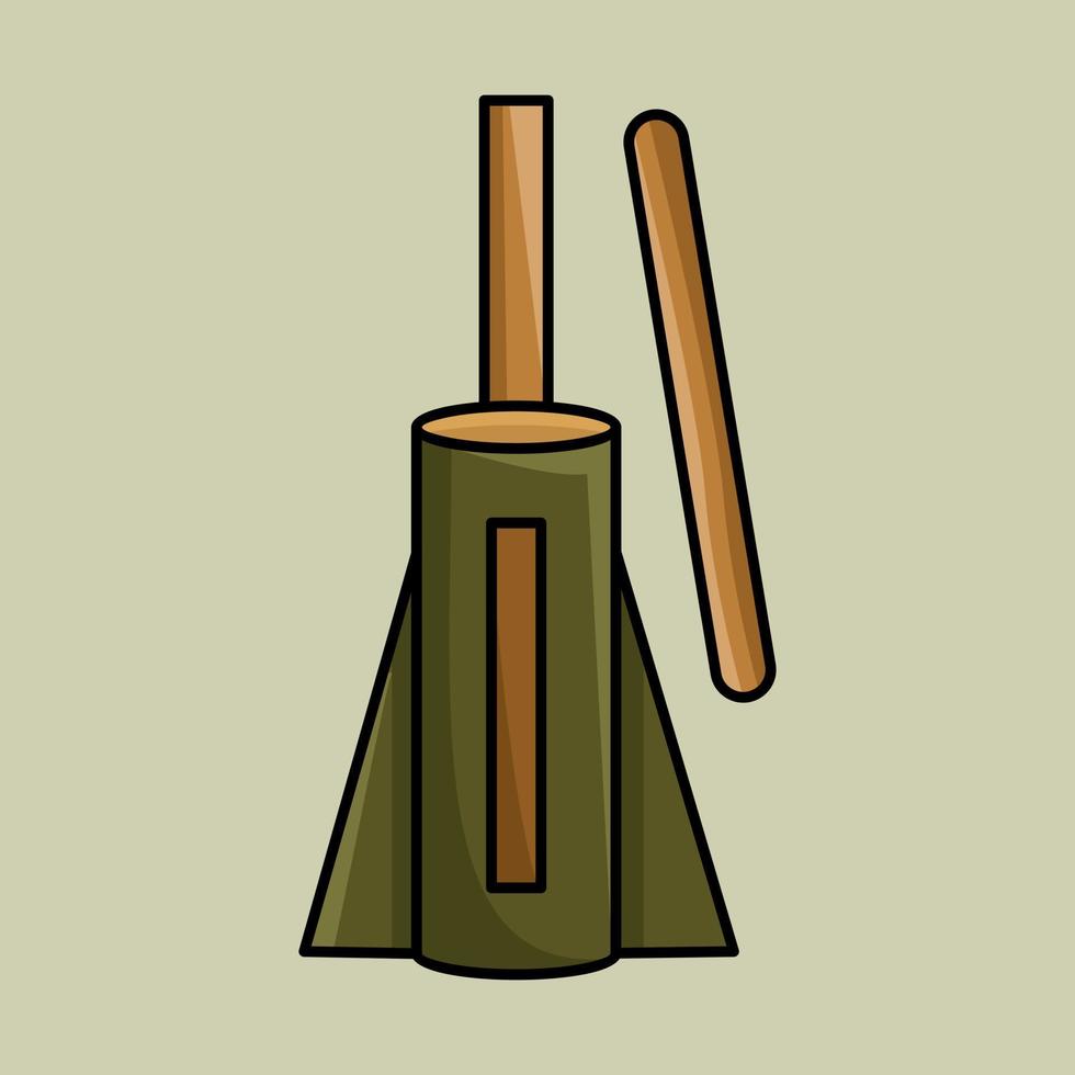 Illustration von das traditionell Musical Instrument patrouillieren von Indonesien vektor