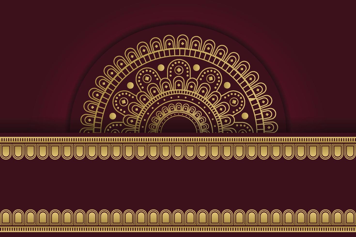 lyx mandala bakgrund med gyllene arabicum mönster islamic stil. vektor