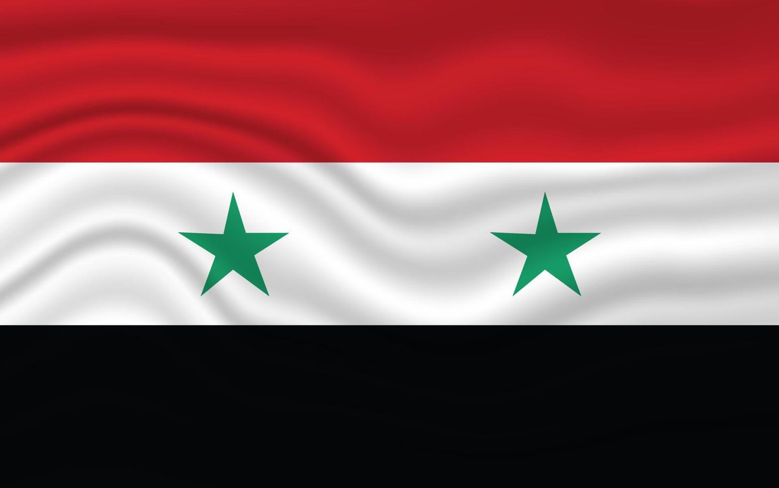 syrien nationell flagga vektor 3d vinka illustration