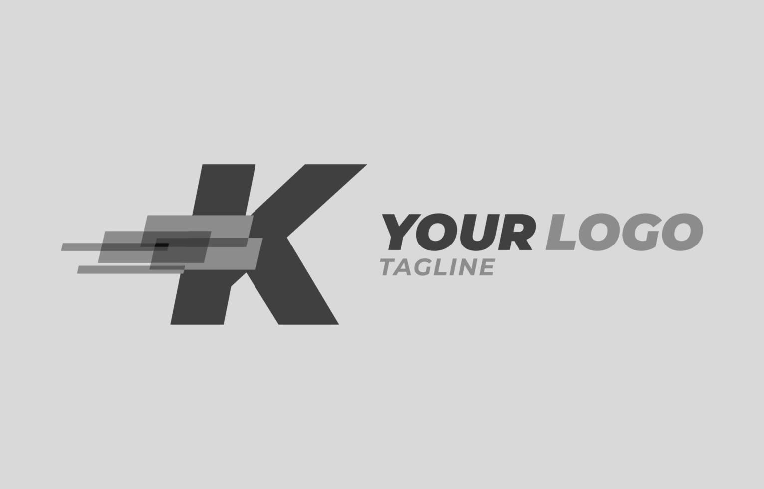 Brief k Initiale einfarbig Pixel Digital Vektor Logo Design