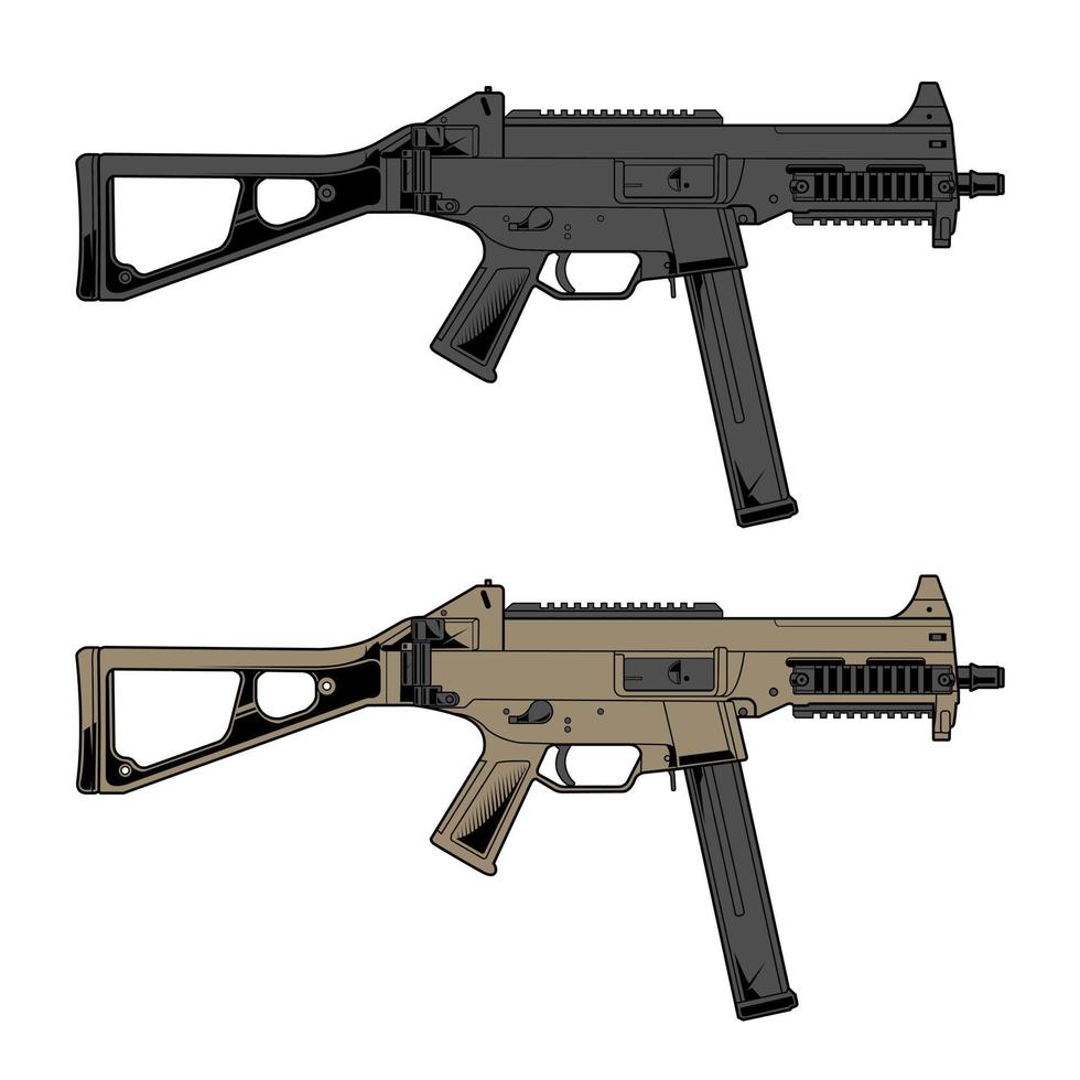 två versioner av de sig ump 45 design är grå och brungrå vektor