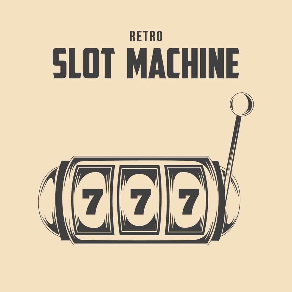 retro Slot Maschine Vektor Lager Illustration
