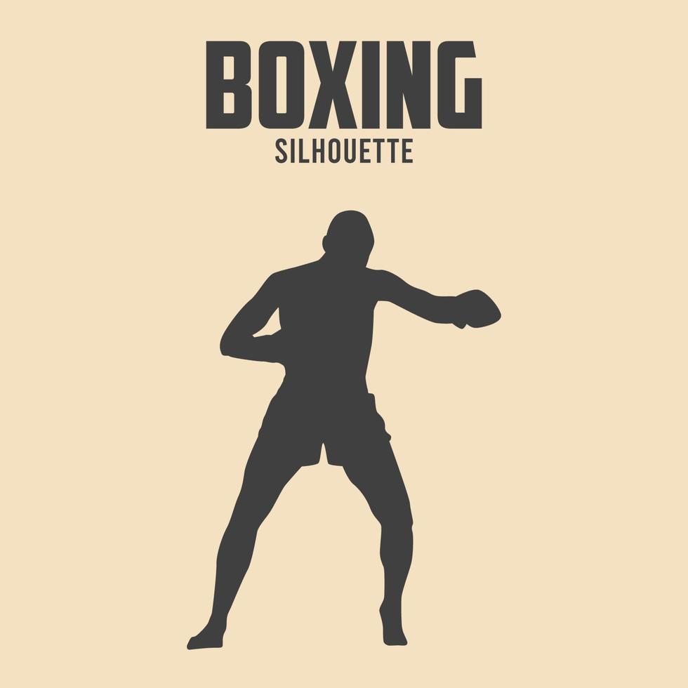 boxning spelare silhuett vektor stock illustration 10