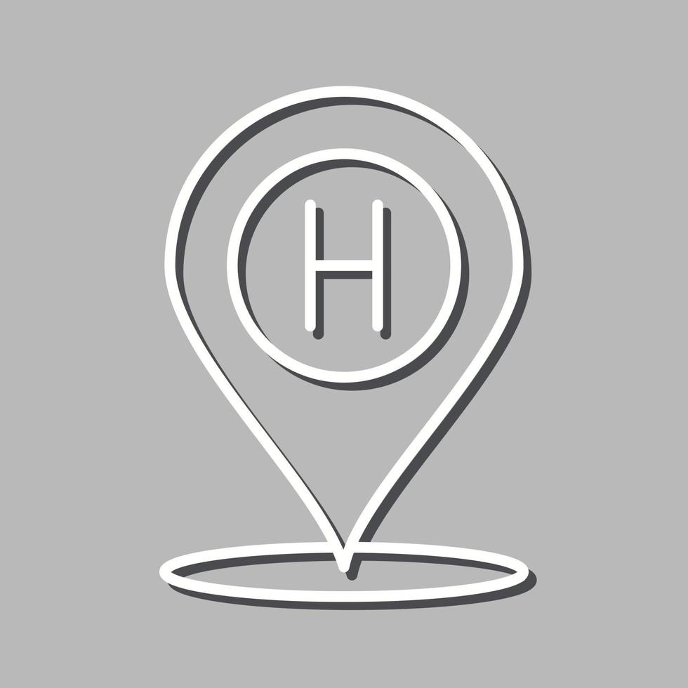 Hotelstandort-Vektorsymbol vektor