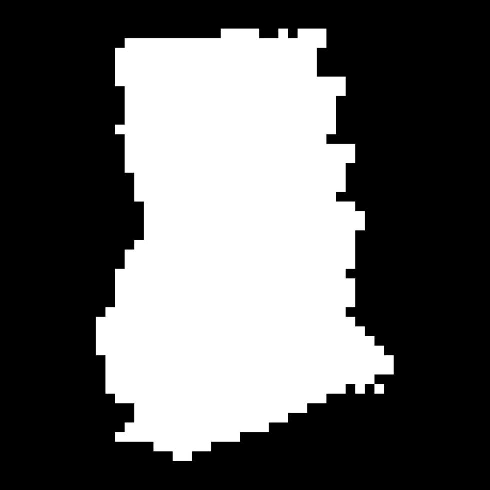 Pixelkarte von Ghana. Vektor-Illustration. vektor