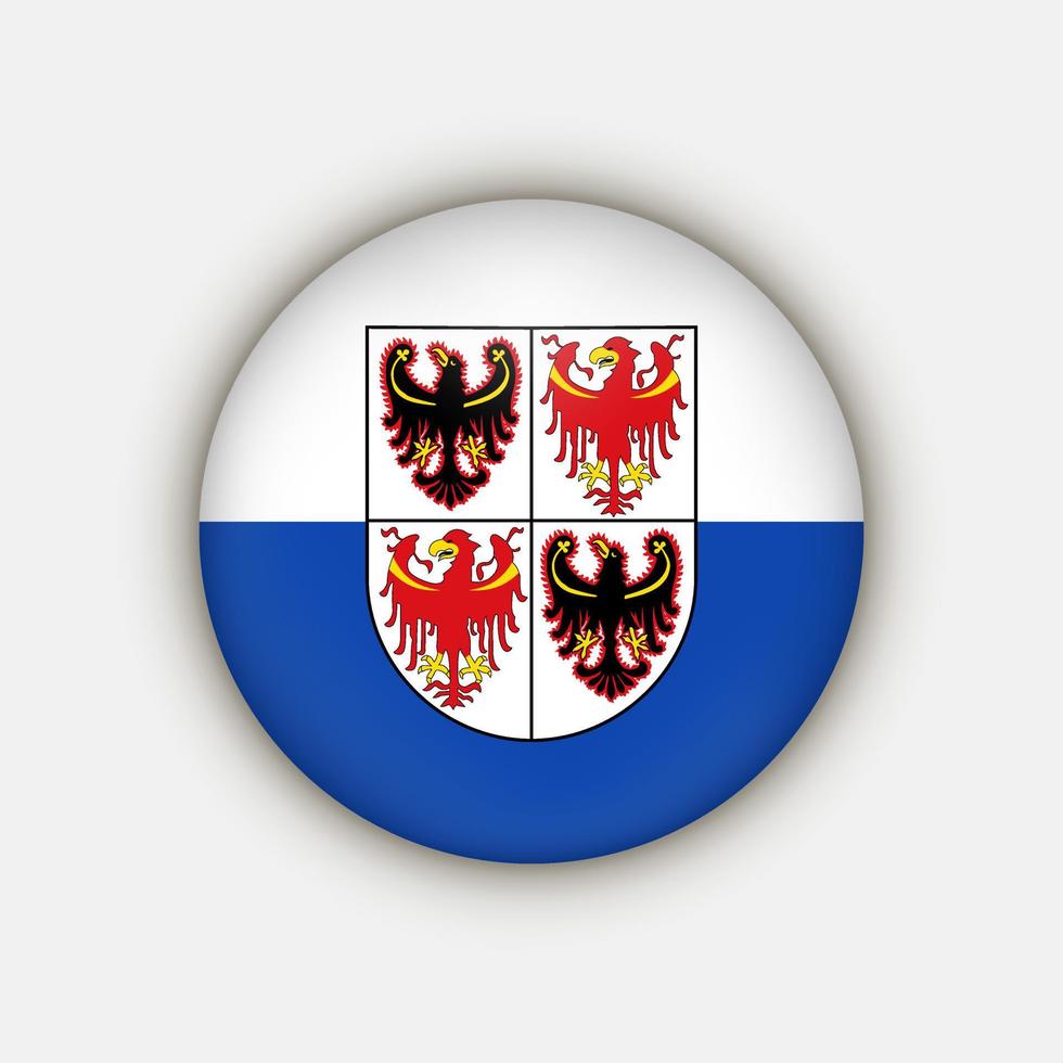 Trentino-Südtirol-Flagge. Region Italien. Vektor-Illustration. vektor