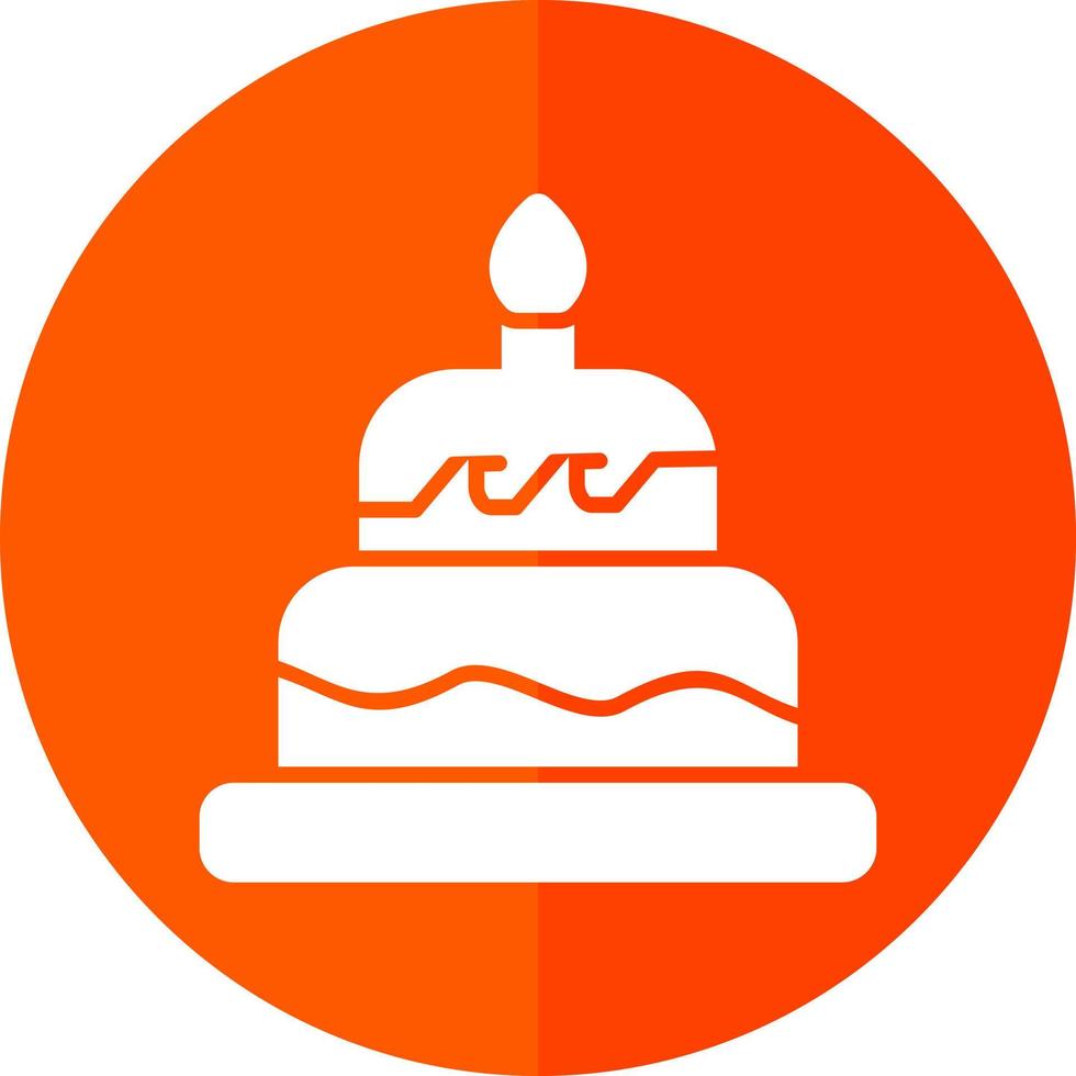 zweischichtiges Kuchenvektor-Icon-Design vektor