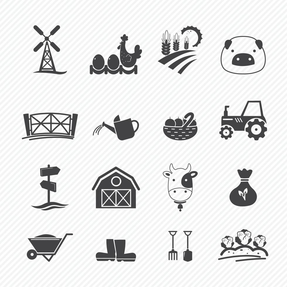 Farm Icons Set Illustration vektor