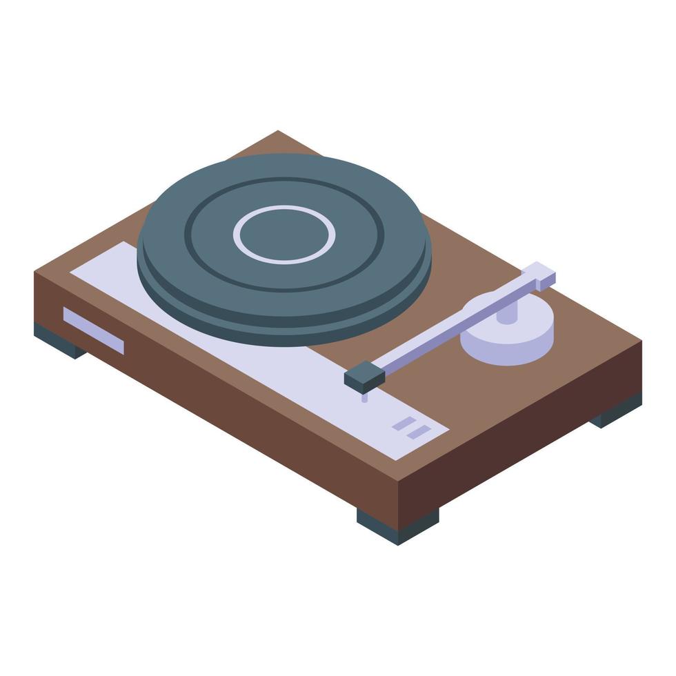 vinyl skiva spelare ikon isometrisk vektor. analog musik vektor